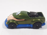 2016 Hot Wheels Super Mario Character Cars Luigi Metalflake Olive Green Die Cast Toy Race Car Vehicle