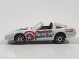 2003 Maisto Marvel Comics Captain America Corvette ZR-1 White Die Cast Toy Car Vehicle