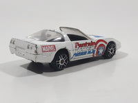 2003 Maisto Marvel Comics Captain America Corvette ZR-1 White Die Cast Toy Car Vehicle