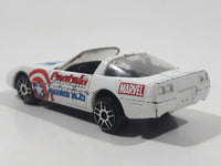 2003 Maisto Marvel Comics Captain America Corvette ZR-1 White Die Cast Toy Car Vehicle