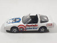 2003 Maisto Marvel Comics Captain America Corvette ZR-1 White Die Cast Toy Car Vehicle