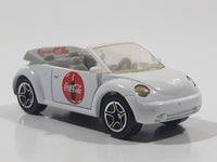 2000 Matchbox Coca-Cola Coke Brand Concept 1 VW Beetle Convertible White Die Cast Toy Car Vehicle