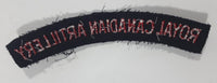 Royal Canadian Artillery Arched Shoulder Title Black with Red Letters 3/4" x 5" Fabric Patch Badge