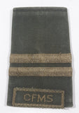 Vintage Canadian Forces Medical Services CFMS Two Stripes 2 7/8" x 4 1/4" Shoulder Fabric Patch Badge