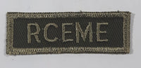 Vintage Royal Canadian Army RCEME Electrical Mechanical Engineers 3/4" x 2 1/4" Bar Shoulder Fabric Patch Badge