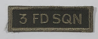 Vintage Royal Canadian Army 3 FD SQN 3rd Field Squadron 3/4" x 2 1/2" Bar Shoulder Fabric Patch Badge