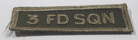 Vintage Royal Canadian Army 3 FD SQN 3rd Field Squadron 3/4" x 2 1/2" Bar Shoulder Fabric Patch Badge