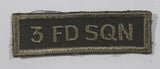 Vintage Royal Canadian Army 3 FD SQN 3rd Field Squadron 3/4" x 2 1/2" Bar Shoulder Fabric Patch Badge