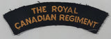 Vintage The Royal Canadian Regiment 1 1/4" x 4 1/4" Shoulder Fabric Patch Badge