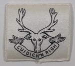 Rare Vintage The Seaforth Highlanders of Canada Cuidich'N Righ "Help the King" 2 5/8" x 3" Fabric Patch Badge Insignia