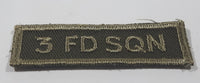 Vintage Royal Canadian Army 3 FD SQN 3rd Field Squadron 3/4" x 2 1/2" Bar Shoulder Fabric Patch Badge