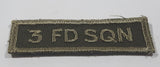 Vintage Royal Canadian Army 3 FD SQN 3rd Field Squadron 3/4" x 2 1/2" Bar Shoulder Fabric Patch Badge