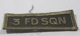 Vintage Royal Canadian Army 3 FD SQN 3rd Field Squadron 3/4" x 2 1/2" Bar Shoulder Fabric Patch Badge