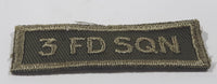 Vintage Royal Canadian Army 3 FD SQN 3rd Field Squadron 3/4" x 2 1/2" Bar Shoulder Fabric Patch Badge