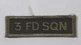 Vintage Royal Canadian Army 3 FD SQN 3rd Field Squadron 3/4" x 2 1/2" Bar Shoulder Fabric Patch Badge