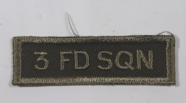 Vintage Royal Canadian Army 3 FD SQN 3rd Field Squadron 3/4" x 2 1/2" Bar Shoulder Fabric Patch Badge