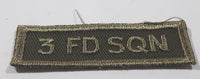 Vintage Royal Canadian Army 3 FD SQN 3rd Field Squadron 3/4" x 2 1/2" Bar Shoulder Fabric Patch Badge