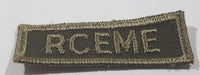 Vintage Royal Canadian Army RCEME Electrical Mechanical Engineers 3/4" x 2 1/4" Bar Shoulder Fabric Patch Badge