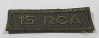 Vintage Royal Canadian Army 15 RCA 15th Artillery Regiment 3/4" x 2 1/4" Bar Shoulder Fabric Patch Badge