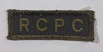 Vintage Royal Canadian Army RCPC Postal Corps 3/4" x 2 1/4" Bar Shoulder Fabric Patch Badge