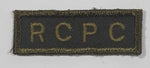 Vintage Royal Canadian Army RCPC Postal Corps 3/4" x 2 1/4" Bar Shoulder Fabric Patch Badge