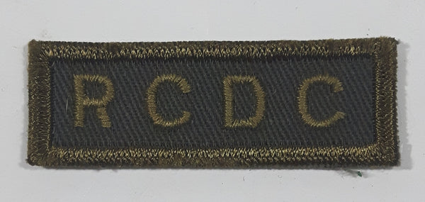 Vintage Royal Canadian Army RCDC Dental Corps 7/8" x 2 1/4" Bar Shoulder Fabric Patch Badge