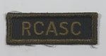 Vintage Royal Canadian Army Services Corps RCASC 3/4" x 2 1/4" Bar Shoulder Fabric Patch Badge