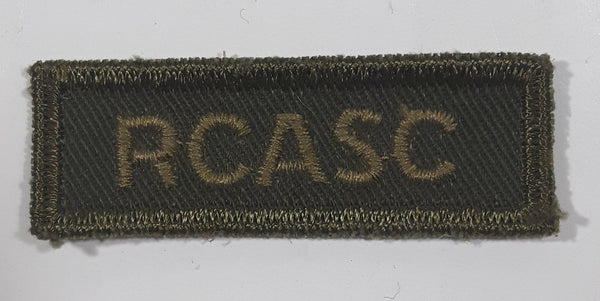 Vintage Royal Canadian Army Services Corps RCASC 3/4" x 2 1/4" Bar Shoulder Fabric Patch Badge