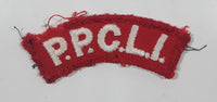 Vintage P.P.C.L.I. Princess Patricia's Canadian Light Infantry 1" x 2 7/8" Shoulder Fabric Patch Badge