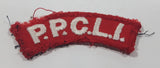 Vintage P.P.C.L.I. Princess Patricia's Canadian Light Infantry 1" x 2 7/8" Shoulder Fabric Patch Badge