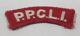 Vintage P.P.C.L.I. Princess Patricia's Canadian Light Infantry 1" x 2 7/8" Shoulder Fabric Patch Badge