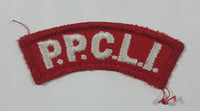 Vintage P.P.C.L.I. Princess Patricia's Canadian Light Infantry 1" x 2 7/8" Shoulder Fabric Patch Badge