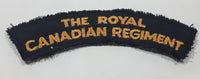 Vintage The Royal Canadian Regiment 1 1/4" x 4 1/4" Shoulder Fabric Patch Badge