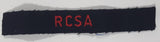 Royal Canadian RCSA Artillery Black with Red Letters 3/4" x 5 1/4" Fabric Patch Badge