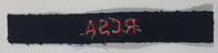 Royal Canadian RCSA Artillery Black with Red Letters 3/4" x 5 1/4" Fabric Patch Badge