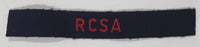 Royal Canadian RCSA Artillery Black with Red Letters 3/4" x 5 1/4" Fabric Patch Badge