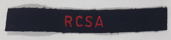 Royal Canadian RCSA Artillery Black with Red Letters 3/4" x 5 1/4" Fabric Patch Badge