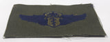Vintage USAF US Air Force Flight Senior Nurse Medic Dark Blue Thread Olive Green 2 1/8" x 3 3/4" Fabric Patch Badge Insignia