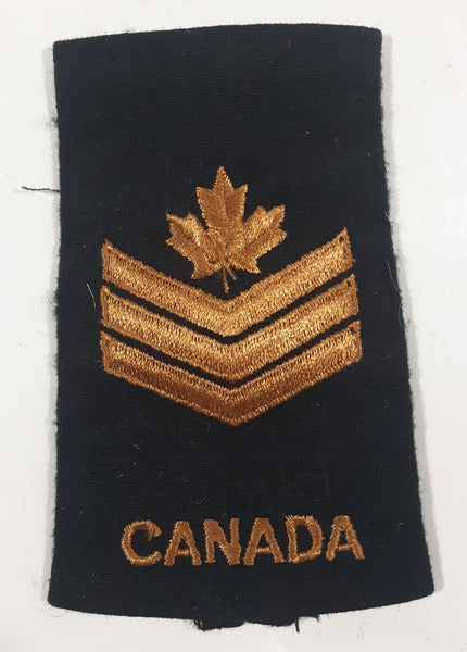 Vintage Canadian Army Sergeant Rank Non-Commissioned 2 3/4" x 4 1/4" Shoulder Fabric Patch Badge