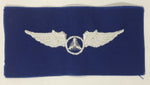 Vintage USAF Flight Engineer White Thread Blue 2" x 4 1/4" Fabric Patch Badge Insignia