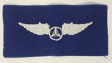 Vintage USAF Flight Engineer White Thread Blue 2" x 4 1/4" Fabric Patch Badge Insignia