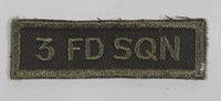 Vintage Royal Canadian Army 3 FD SQN 3rd Field Squadron 3/4" x 2 1/2" Bar Shoulder Fabric Patch Badge