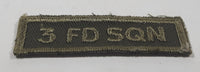 Vintage Royal Canadian Army 3 FD SQN 3rd Field Squadron 3/4" x 2 1/2" Bar Shoulder Fabric Patch Badge