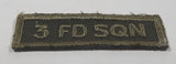 Vintage Royal Canadian Army 3 FD SQN 3rd Field Squadron 3/4" x 2 1/2" Bar Shoulder Fabric Patch Badge