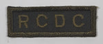 Vintage Royal Canadian Army RCDC Dental Corps 7/8" x 2 1/4" Bar Shoulder Fabric Patch Badge