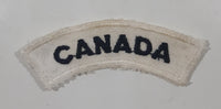 Canadian Army Canada Military Black Thread on White 7/8" x 3" Fabric Patch Badge