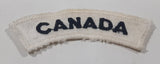 Canadian Army Canada Military Black Thread on White 7/8" x 3" Fabric Patch Badge