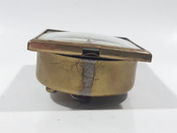 Vintage Artco Jewelled Travel Alarm Clock Made in West Germany Crack on Face