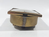 Vintage Artco Jewelled Travel Alarm Clock Made in West Germany Crack on Face