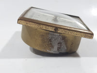 Vintage Artco Jewelled Travel Alarm Clock Made in West Germany Crack on Face